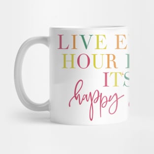 Live Every Hour Like It’s Happy Hour Lilly Pulitzer Quote Mug